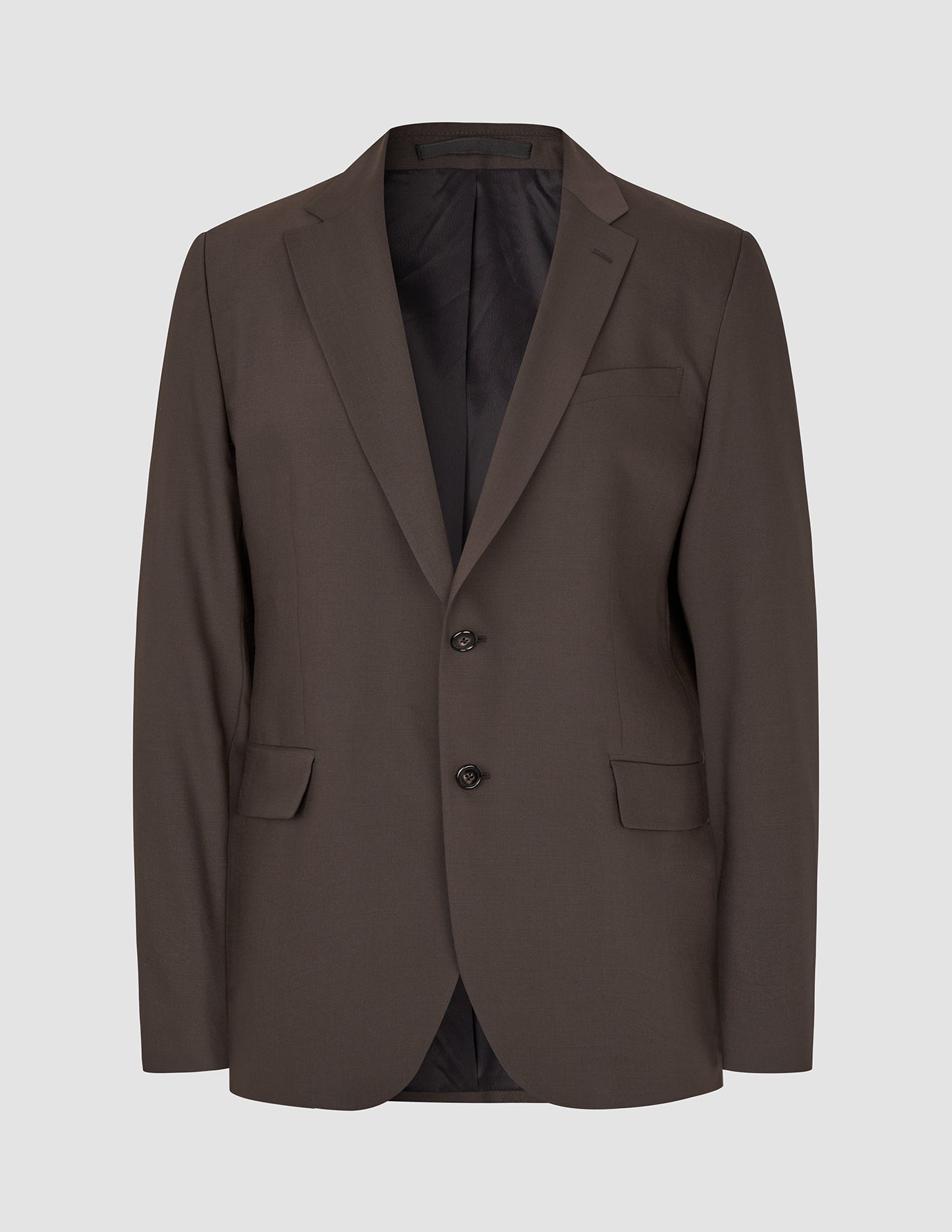 Tech Wool Blazer Dark Cocoa Brown Regular